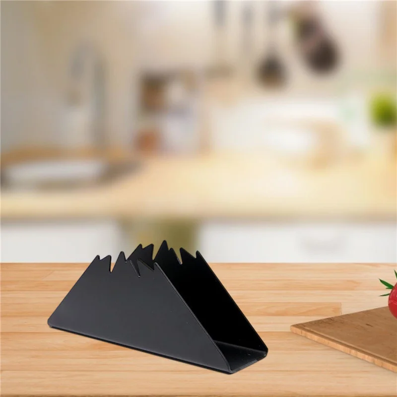 

Iron Napkin Holder Black Gold Stainless Steel Rack Art Tissue Car Home Triangle Shape Box Container Towel