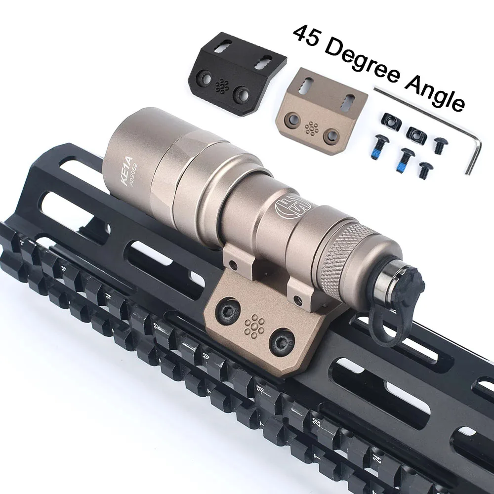 Arisaka RM45 Degree/Right Angle Offset Side Mount fit Mlok Keymod Rail Handguard Tactical Light Accessories SF M300 M600 | Спорт и