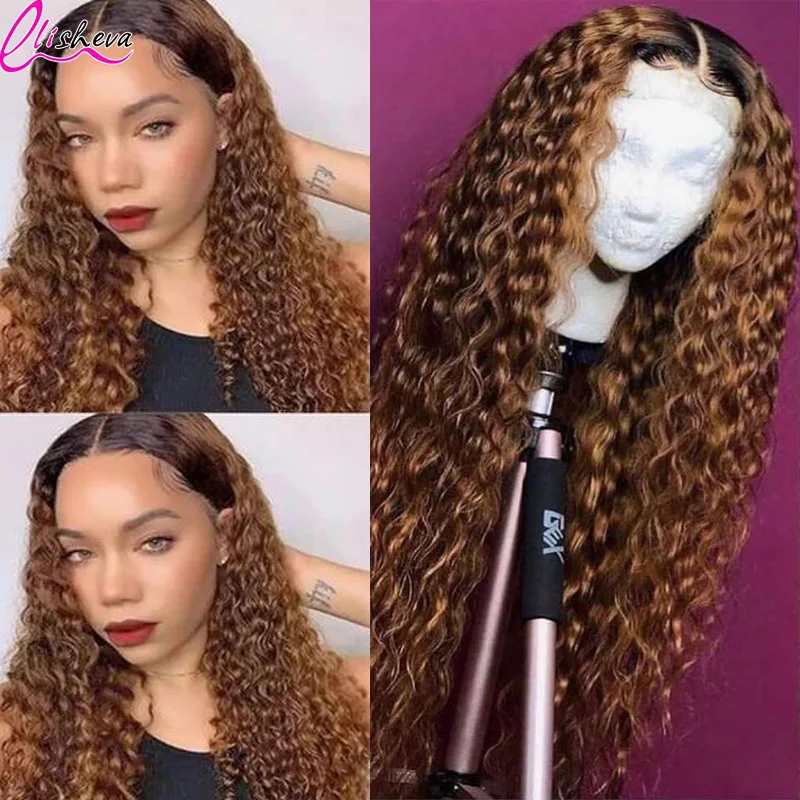Water Wave Lace Front Wig Human Hair Blonde Brazilian Wave Pre Plucked With Baby Hair For Women Deep Wave Lace Closure Wigs