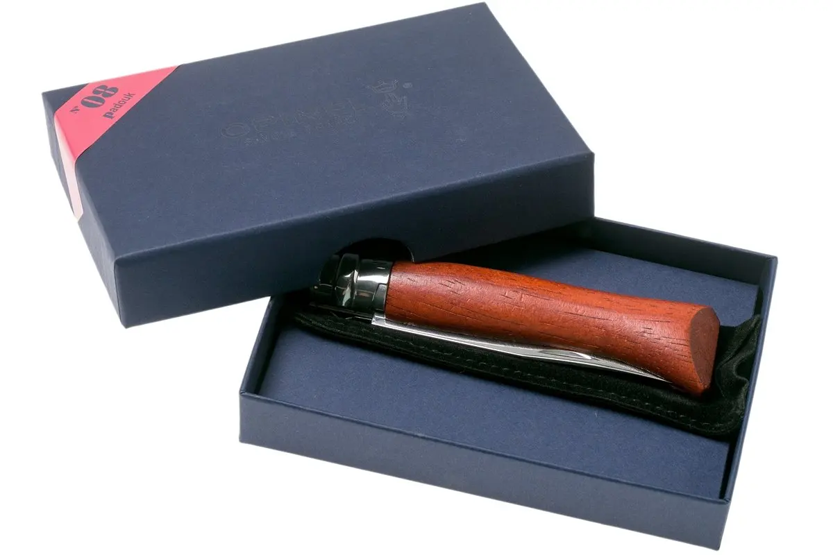 

Opinel Inox No 8 Padouk Handle Stainless Steel Pocket Knife (Boxed) Handle Camping Hiking Trekking Outdoor Hunting Knife