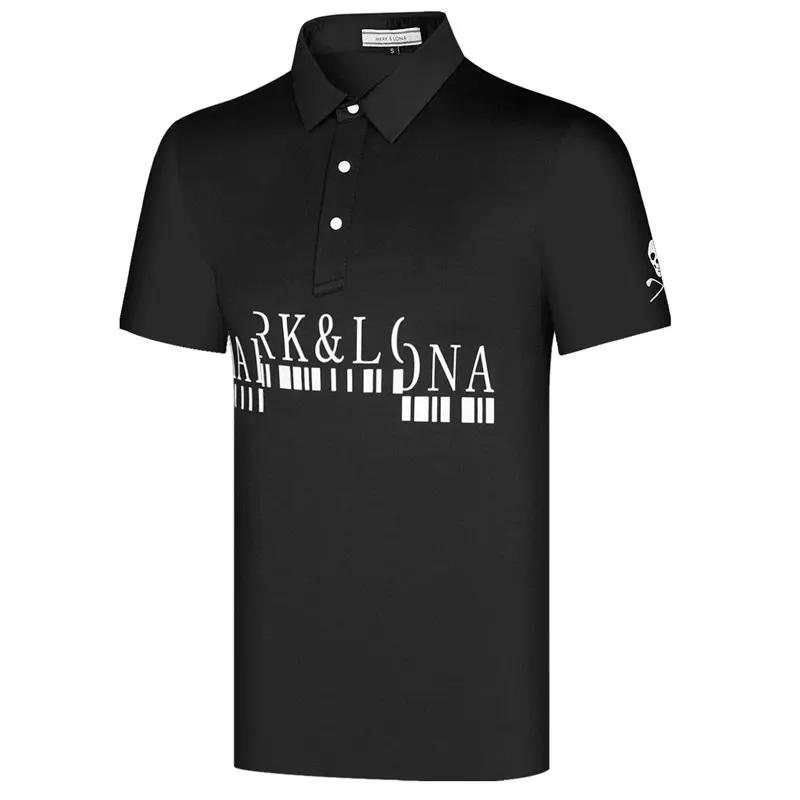 

Spring SummeMen's Clothing Short Sleeve Golf T-Shirts Black and White Colors MARK&LONA Outdoor Sports.Casual Shirt Free Shipping