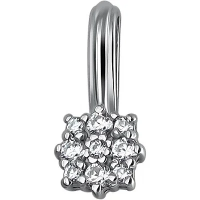 ЭСТЕТ Подвеска с 9 фианитами из серебра | Украшения и аксессуары