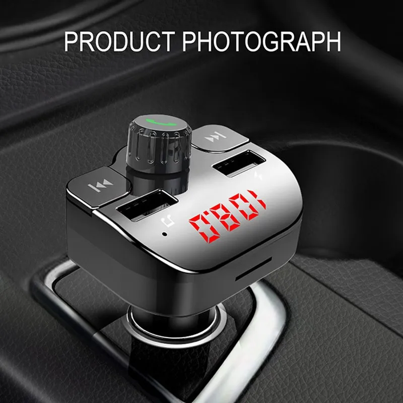 Автомобильный комплект, FM модулятор, Bluetooth, FM передатчик, lcd Аудио MP3 плеер, двойной USB, быстрая зарядка, зарядное устройство, автомобильные аксессуары, новинка