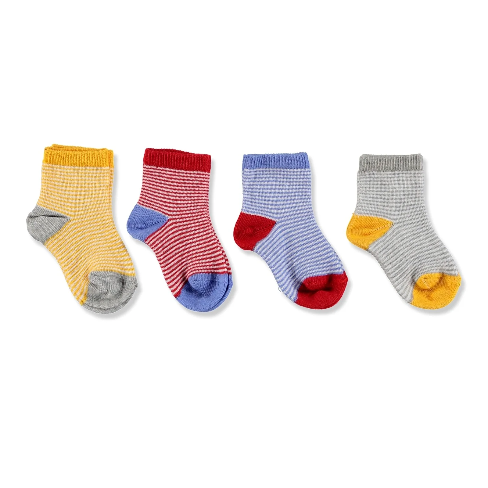 Ebebek HelloBaby/летние хлопковые носки в полоску для маленьких мальчиков 4 предмета| |
