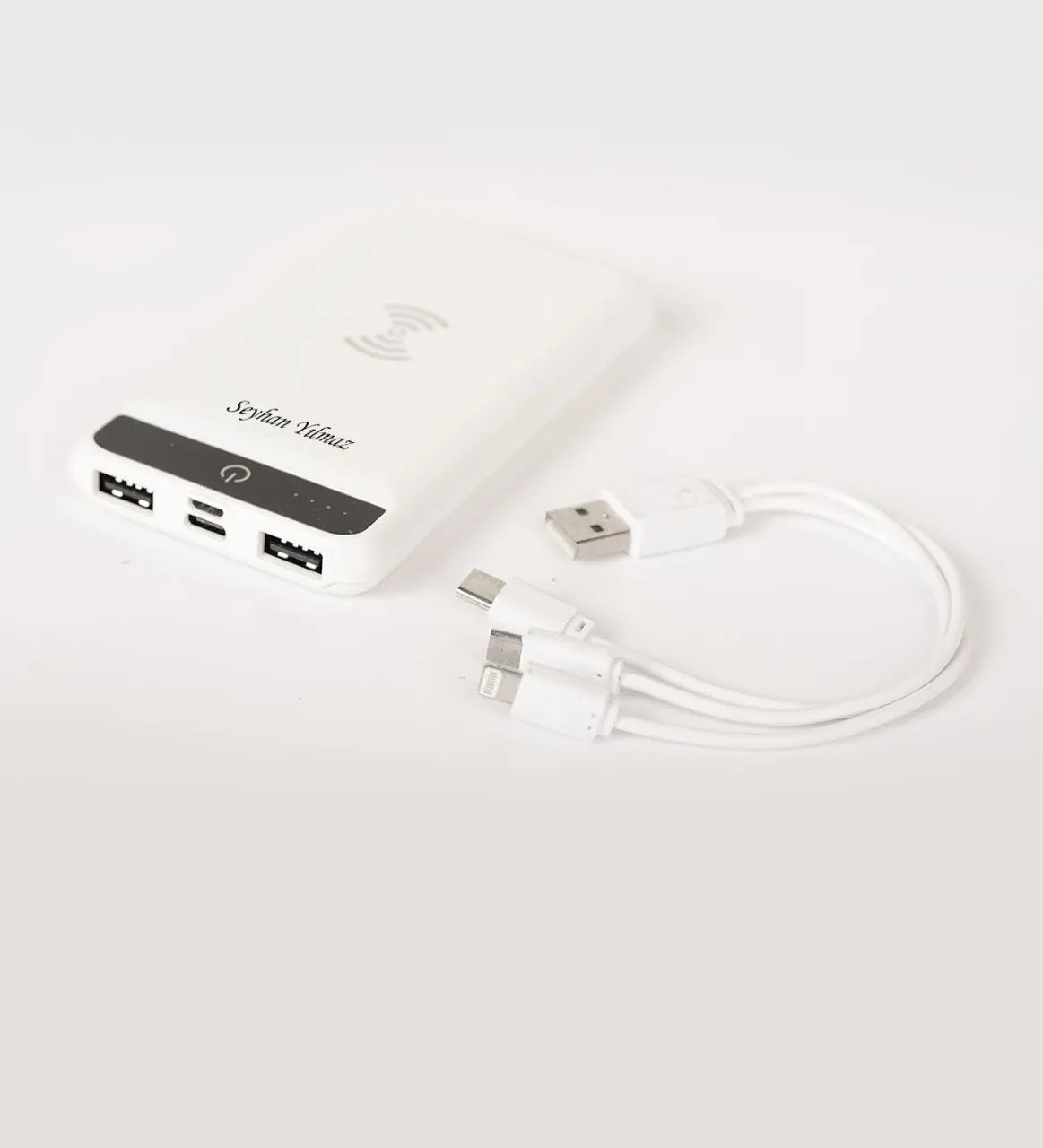 Персонализированные Pb 195 8000 мАч беспроводной Powerbank черный белый цвет надежный