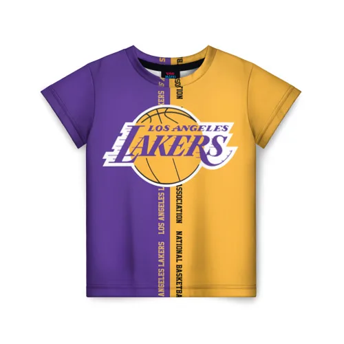 Детская футболка 3D Los angeles lakers. NBA|Тройники| |