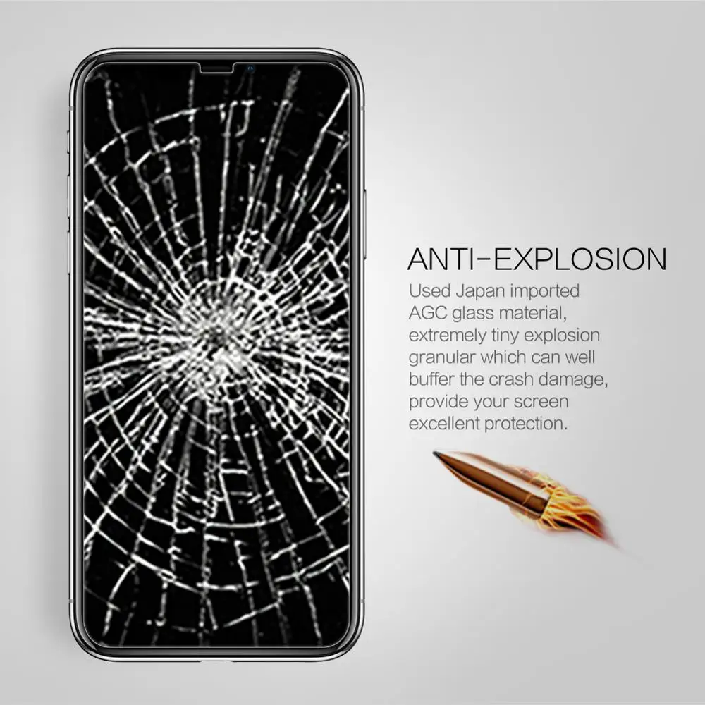 Защитное стекло Nillkin для iPhone 11 Pro Max X XR XS H + PRO закаленное 8 7 6 6S Plus HD пленка|Защитные