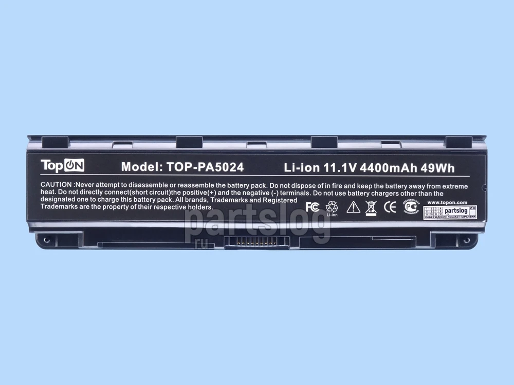 Аккумулятор для Toshiba Satellite C800 11.1V 4400mAh TopON |