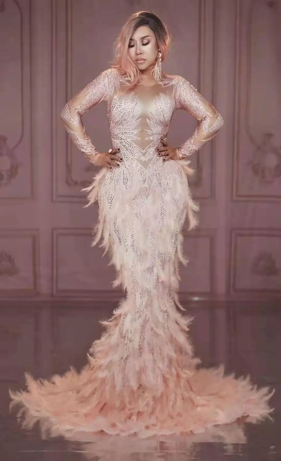 

Singer hosts performance costume DJ model photography gogo dance dress stage show girl dresses outfit