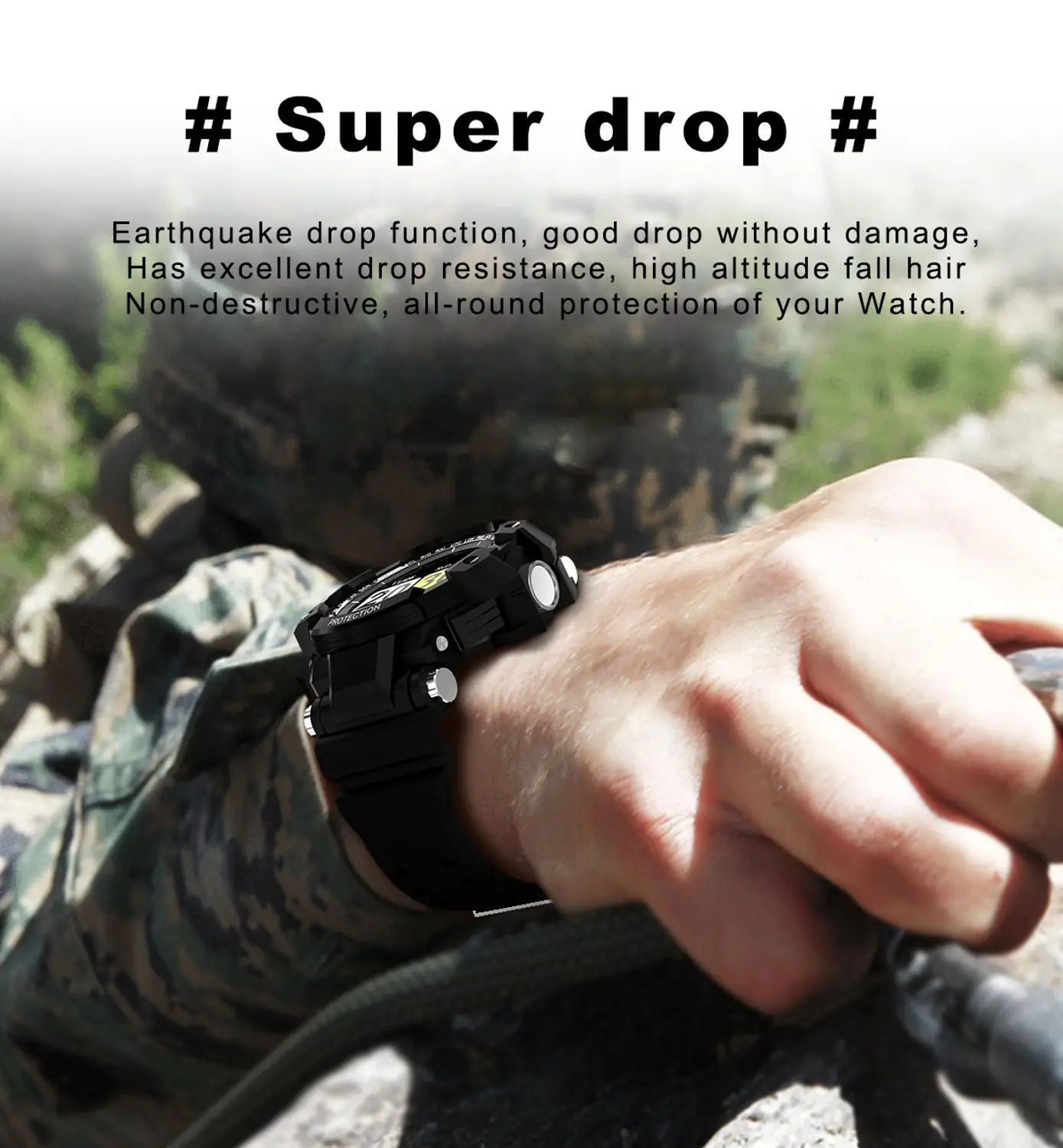 Accalia GW68 smart watch side scratch touch super drop sport bracelet IP67 waterproof heart rate blood pressure band man | Электроника