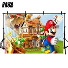 Фон для фотосъемки с изображением героев мультфильмов игры Марио, для детского дня рождения, вечевечерние, для студийной фотосъемки lv680