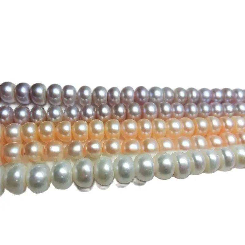 

MADALENA SARARA AAA 12-13mm Freshwater Pearl Women Necklace Flat Round Pearl Strand DIY Jewelry Making Three Colors Options