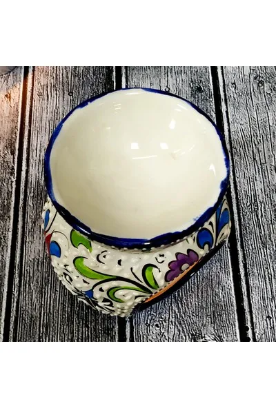 

Handmade Ceramic Candle Holder and Censer ( Samur Brushwork-Conical Form )