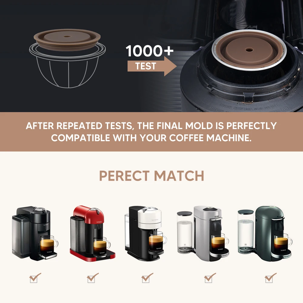 Многоразовый силиконовый чехол RECAFIMIL для капсул Nespresso Vertuo одноразовые