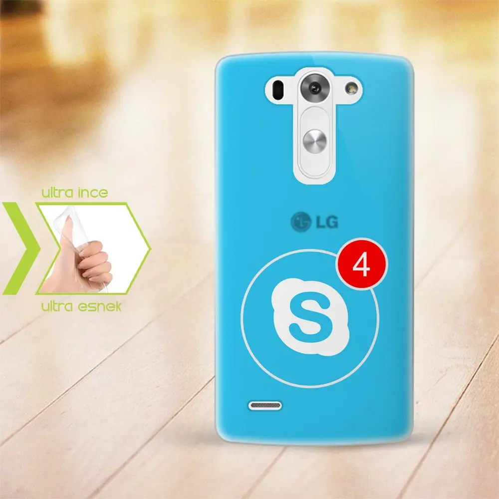 

Personalized LG G3 Slim Clear Silicone Phone Cover (Skype-1)