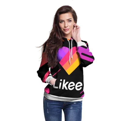 Женская толстовка 3D Like рисунки на свитшотах индивидуальная и модная