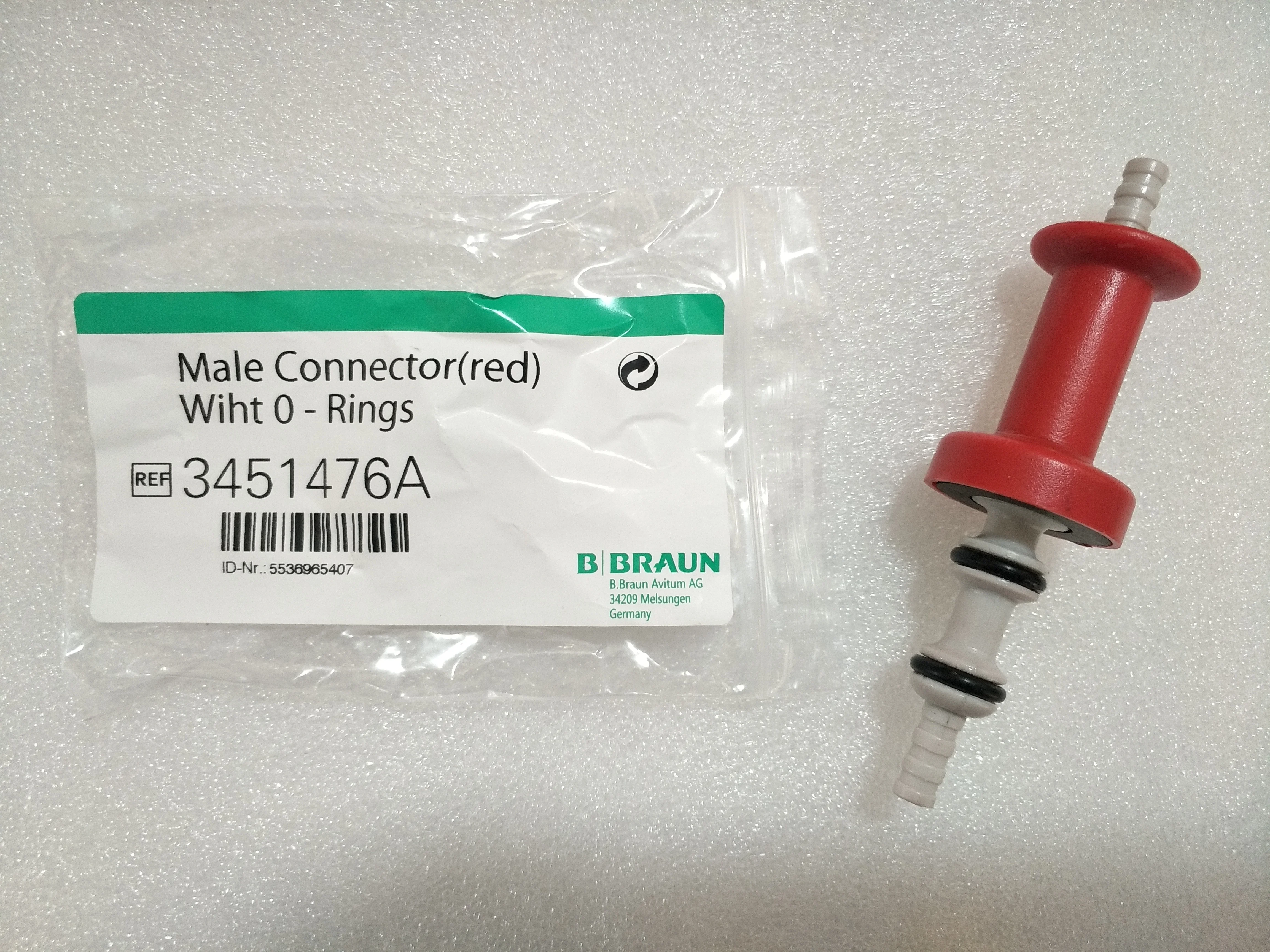 

Male Connector (Red) with o- rings, part no:3451476A for braun Dialog Evo Light (new,original)