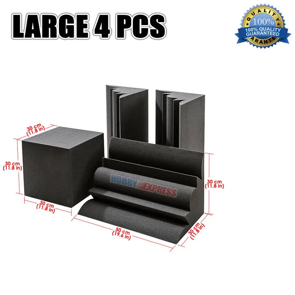 Arrowzoom 4 шт./комплект черная угловая басовая ловушка акустическая панель