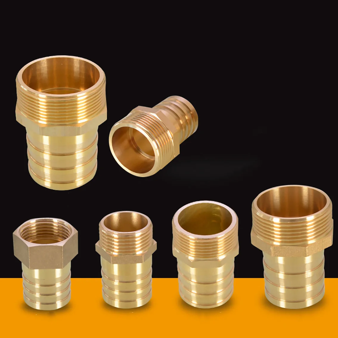 

1Pcs Brass 1.2" 1.5" 2" BSP Male Thread Pneumatic Connector 25 32 38 50mm Straight Through Docking Adapter Pipe Fittings Joint