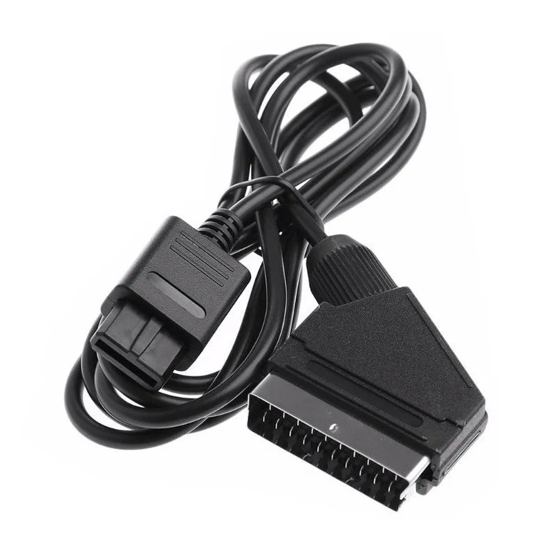 

1.8M A/V TV Video RGB Cable Euro Scart Plug Gaming Cord Wire For Nintendo SNES Gamecube and N64 Console