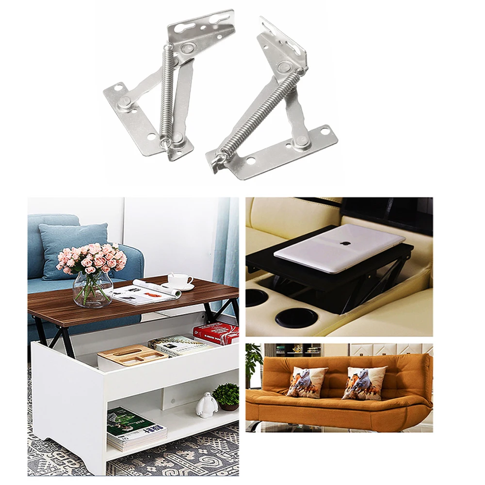 stainless steel cabinet door lift up flap hot 2x80 degree sprung hinges for folding sofa bed top support cupboard kitchen free global shipping