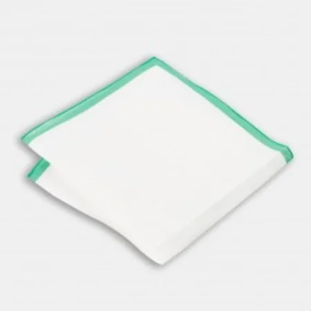 

Green white linen handkerchief 67827765