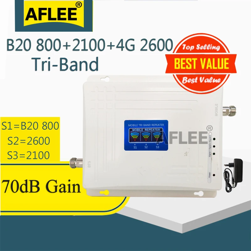 Трехдиапазонный усилитель сотовой связи B20 800 2100 2600 4G, ретранслятор 4G, повторитель 2g 3g 4g, усилитель мобильного сигнала LTE WCDMA LTE 4G, ретранслятор Трехдиапазонный усилитель сотовой связи B20 800 2100 2600 4G, ретранслятор 4G, повторитель 2g 3g 4g, усилитель мобильного сигнала LTE WCDMA LTE 4G, ретранслятор