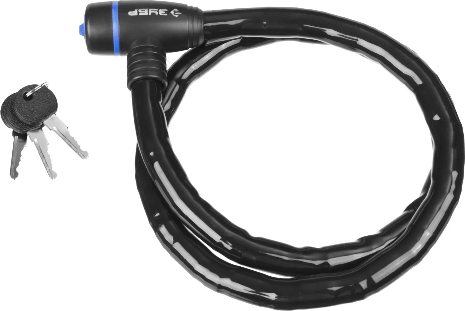 Замок ЗУБР &quotПрофессионал&quot тросовый усиленный 3 ключа в комплекте длина троса