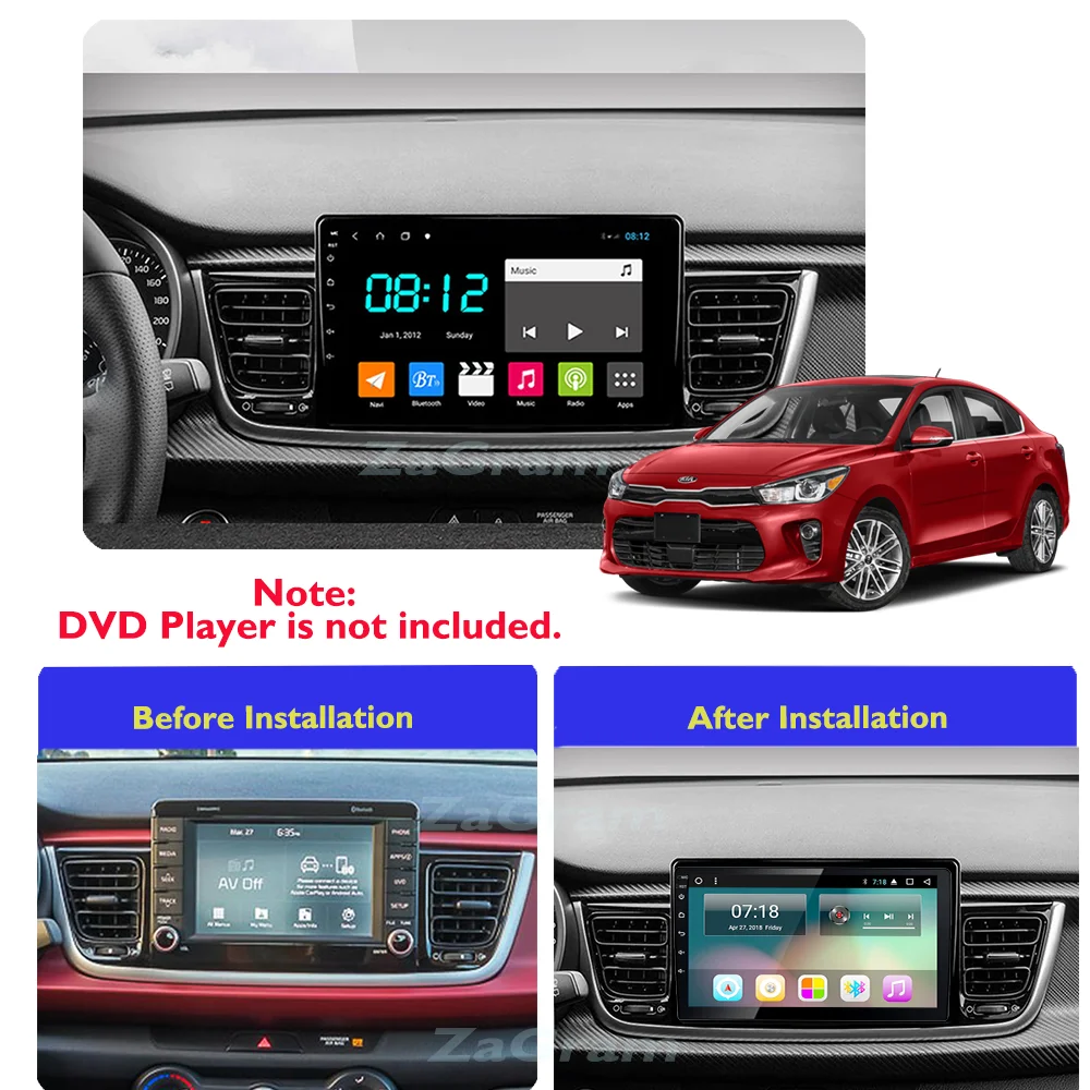 9 дюймов 1 Din Автомобильный видео панель для KIA Rio 2017 + Панель плеер аудио приборной