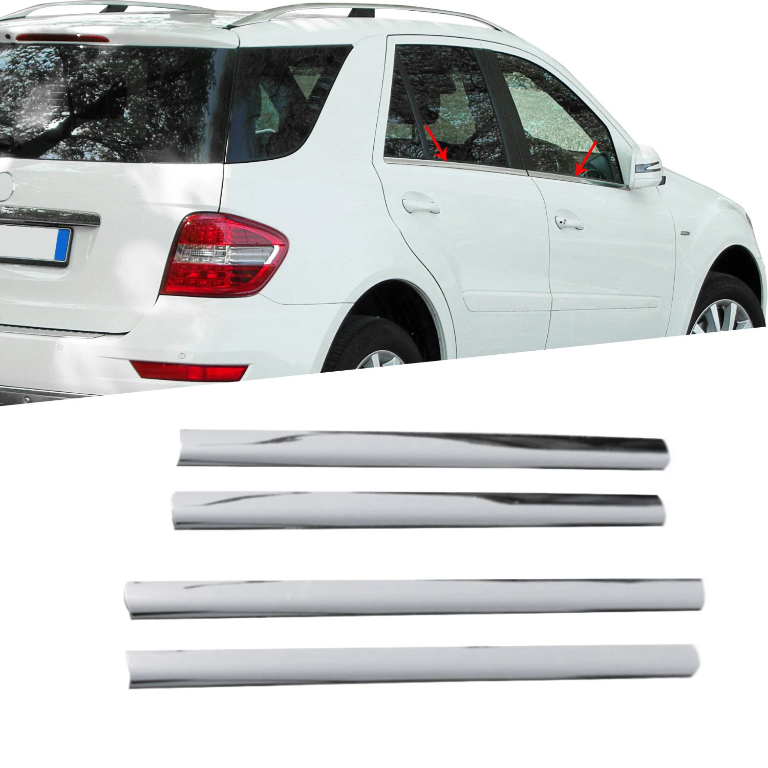 

Mercedes W164 Chrome Window Frame Trim Stainless Steel (2005-2011)