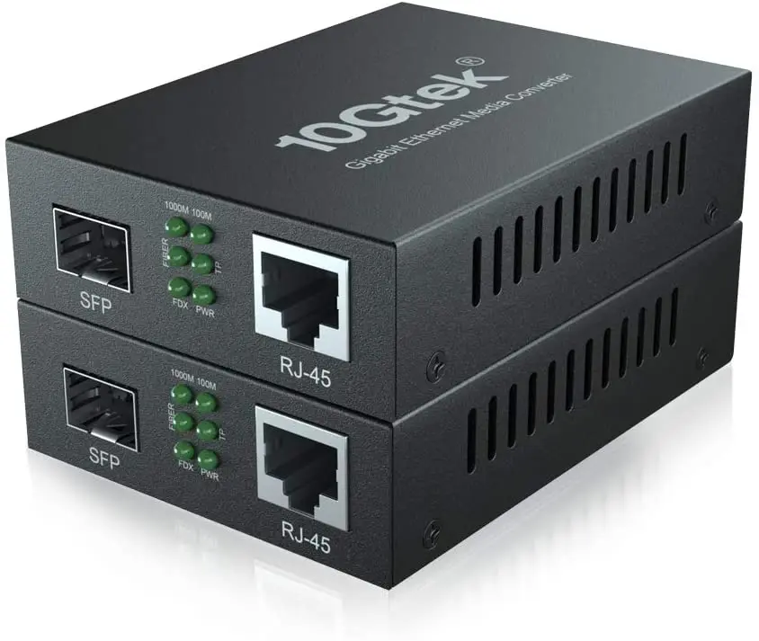 Conversor dos Meios dos Ethernet do Gigabit Relação de Sfp Rj45 a Sfp Bloco de 2