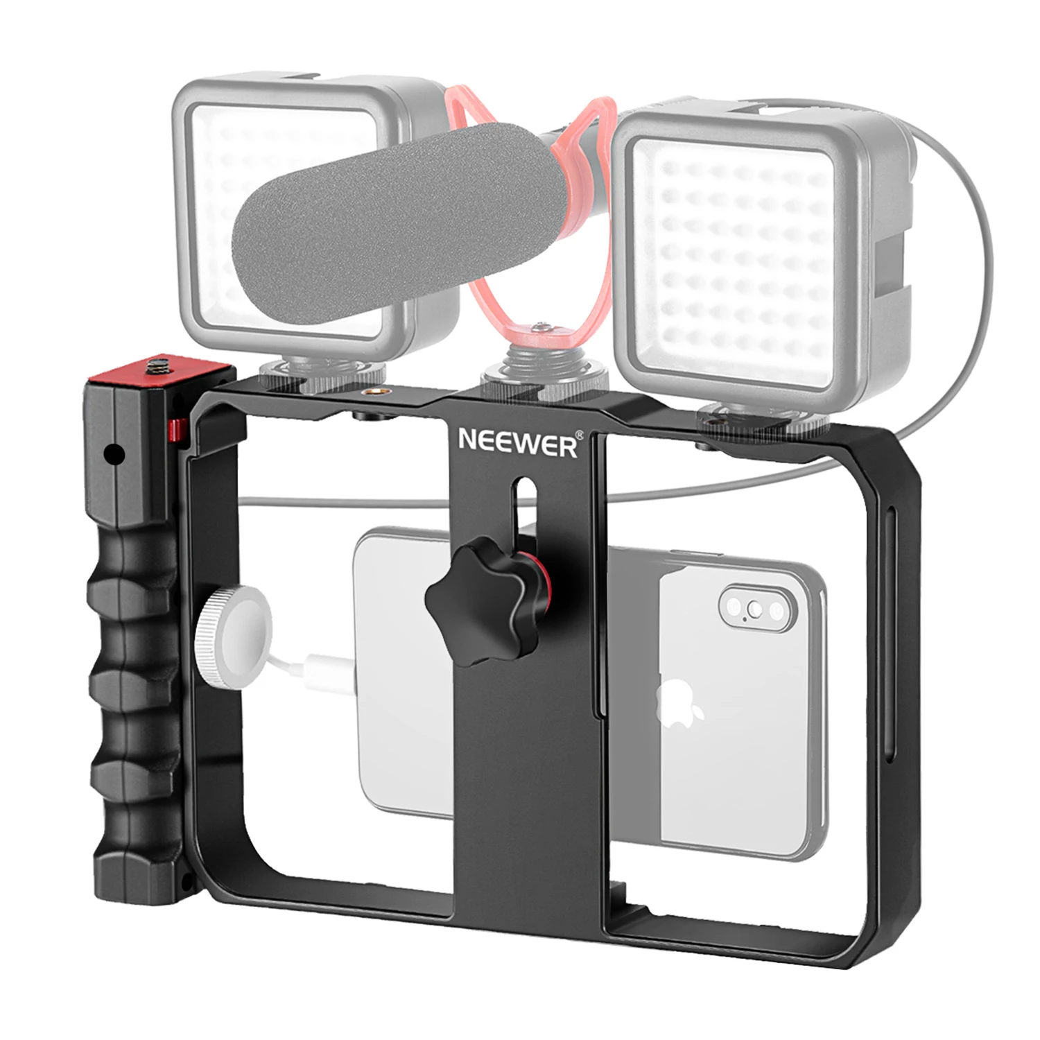 

Neewer Smartphone Camera Stabilizer Video Rig,Filmmaking Case,Phone Video Stabilizer Grip Tripod Mount for Videomaker Film-Maker