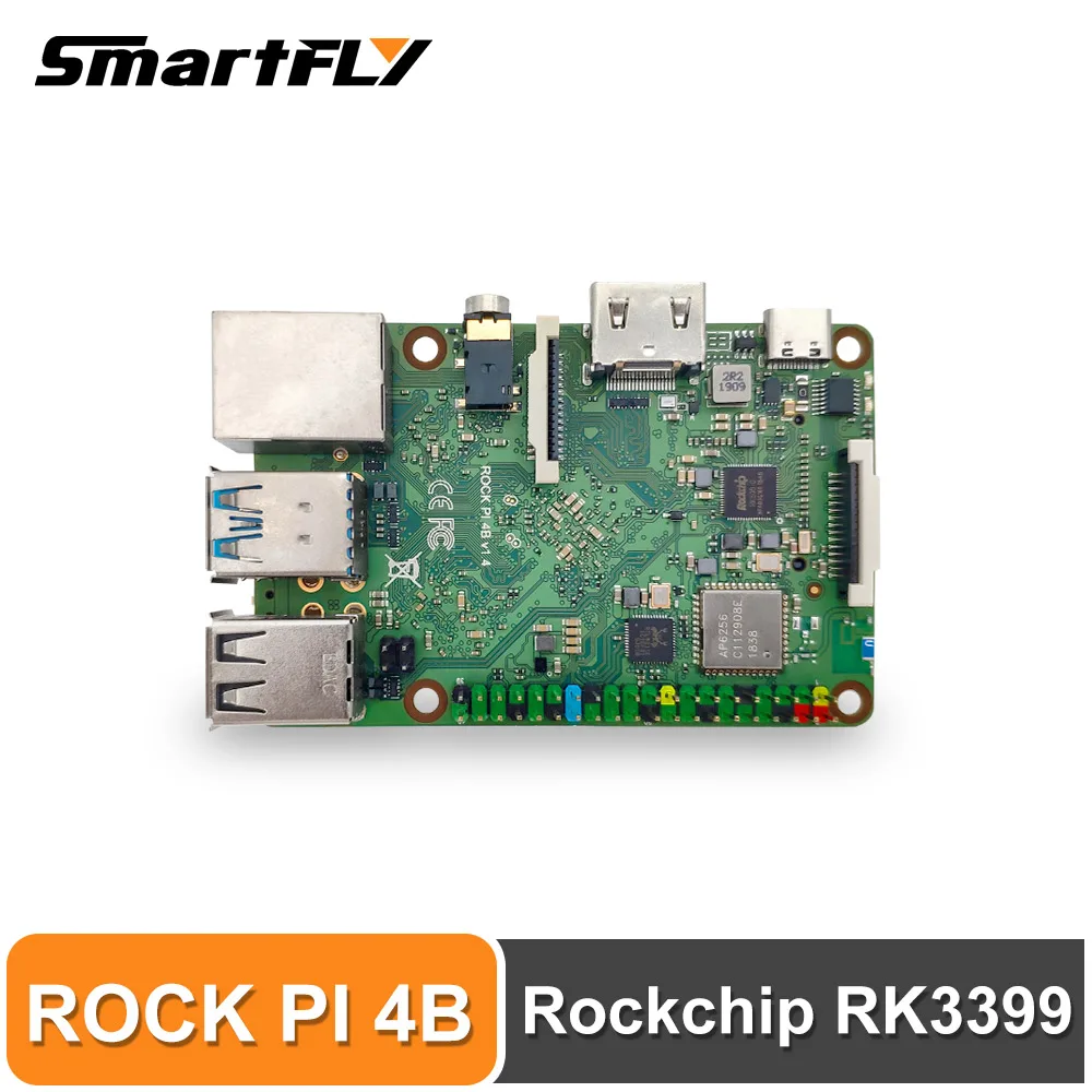 ROCK PI 4B V1.4 с аксессуарами iRockchip RK3399 Cortex SBC/компьютер одной платой совместимый