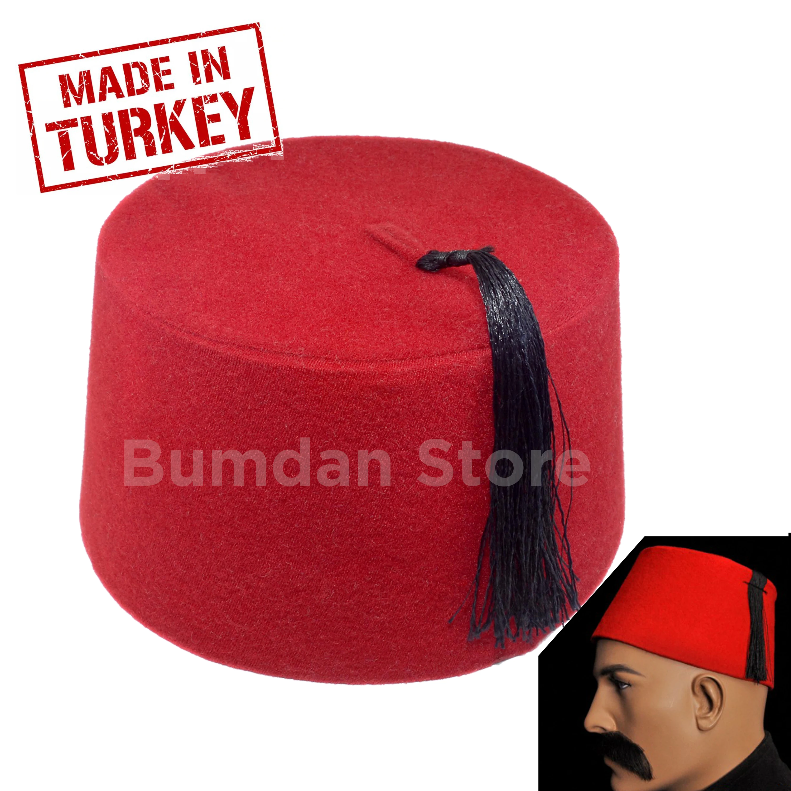 

Аутентичная фольклорная Турецкая шляпа Fez, Восточная Османская шляпа, оригинальная, Сделано в Турции