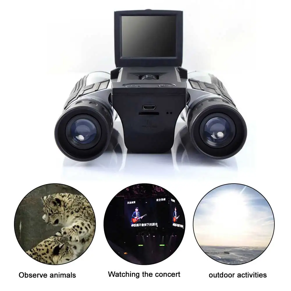 

1080P Digital Telescope Camera Binocular Professional Powerful LCD Screen 12 Times Zoom HD Recording Video Photo Outdoor Camping