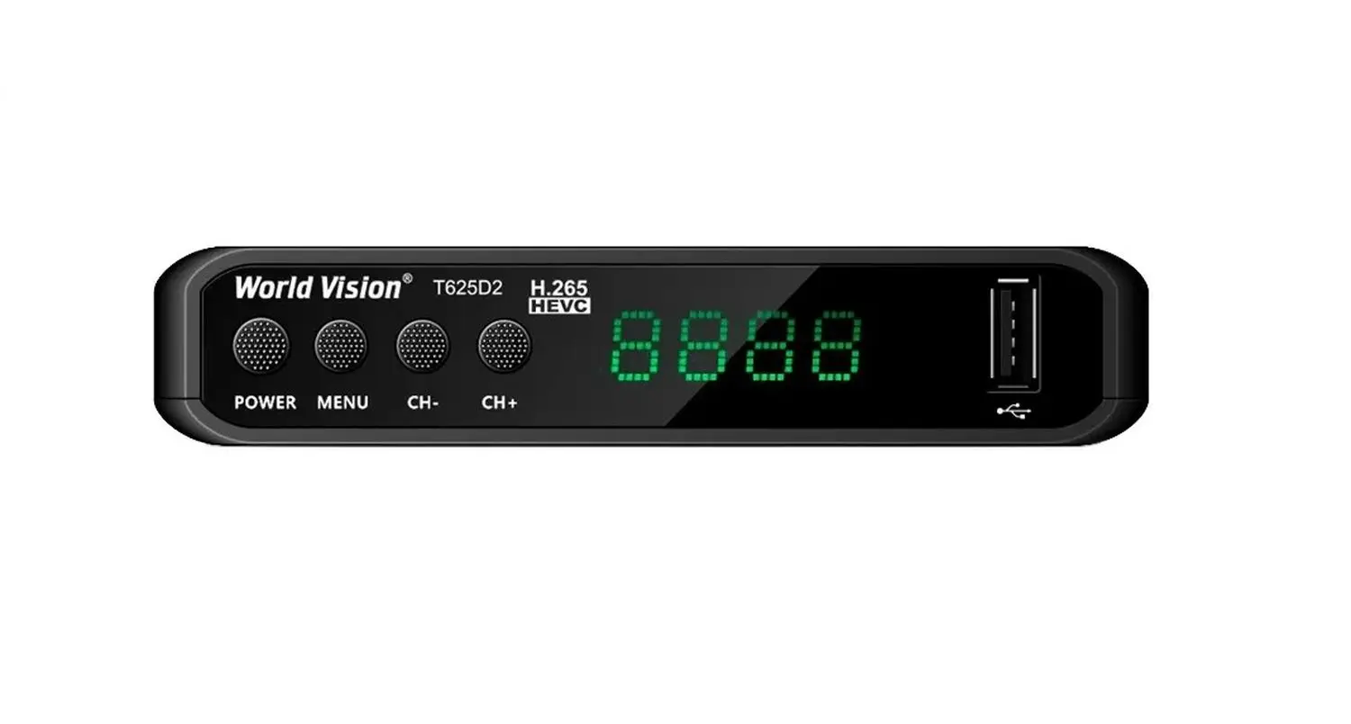 Ресивер цифровой World Vision T625D2 эфирный DVB-T2/C тв приставка бесплатное TV-тюнер