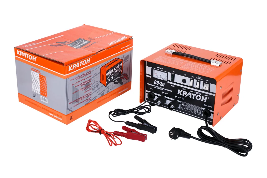 Устройство зарядное КРАТОН для аккумулятора BC-20 | Инструменты