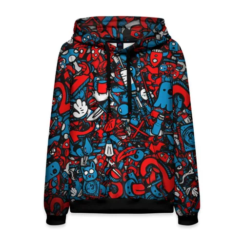 Мужская толстовка 3D стикербомбинг|Мужские толстовки и свитшоты| |