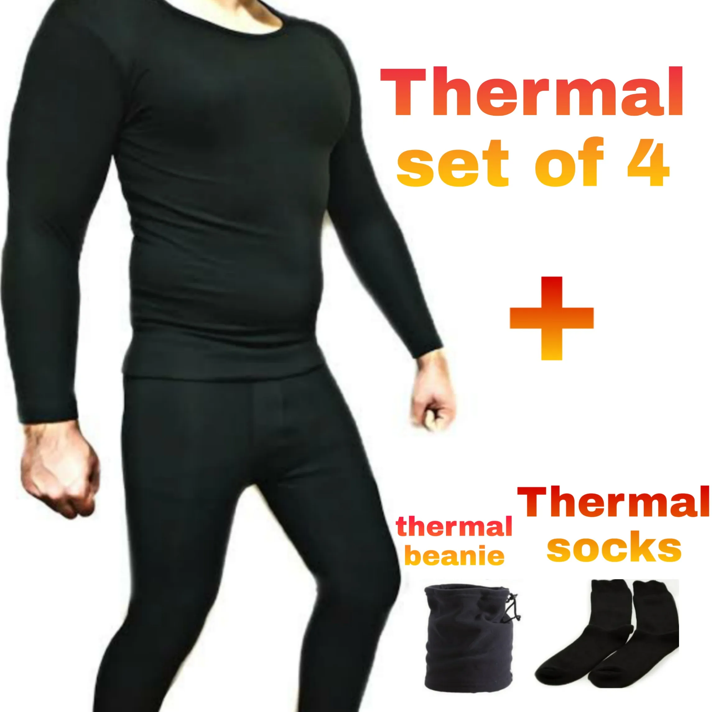 Комплект из 4 зимних высококачественных термобелья новые мужские комплекты