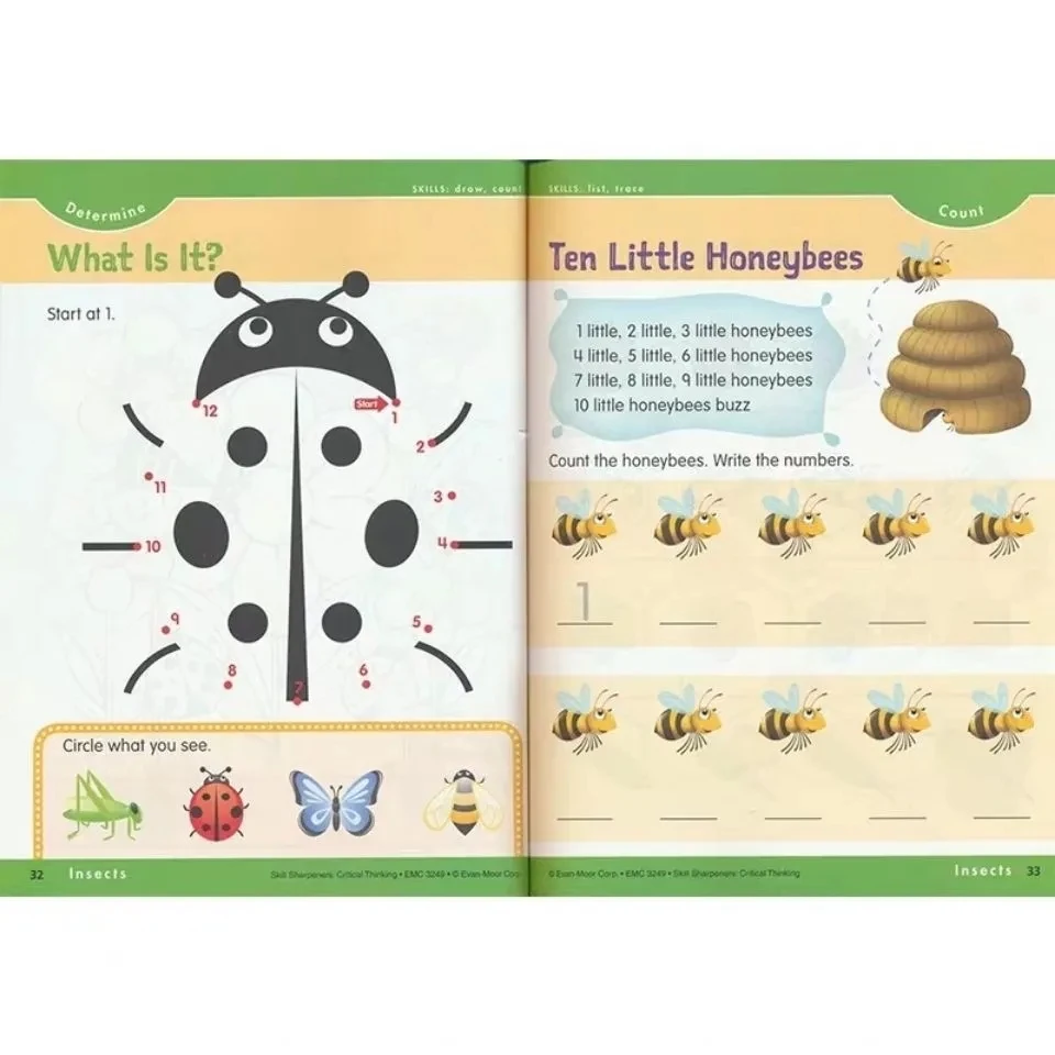 Ceny 7 Tomów Angielskich Oryginalnych Ostrzarek Umiejętności Evan-Moor Pre K Przedszkole Oświecenie Edukacja Storybook