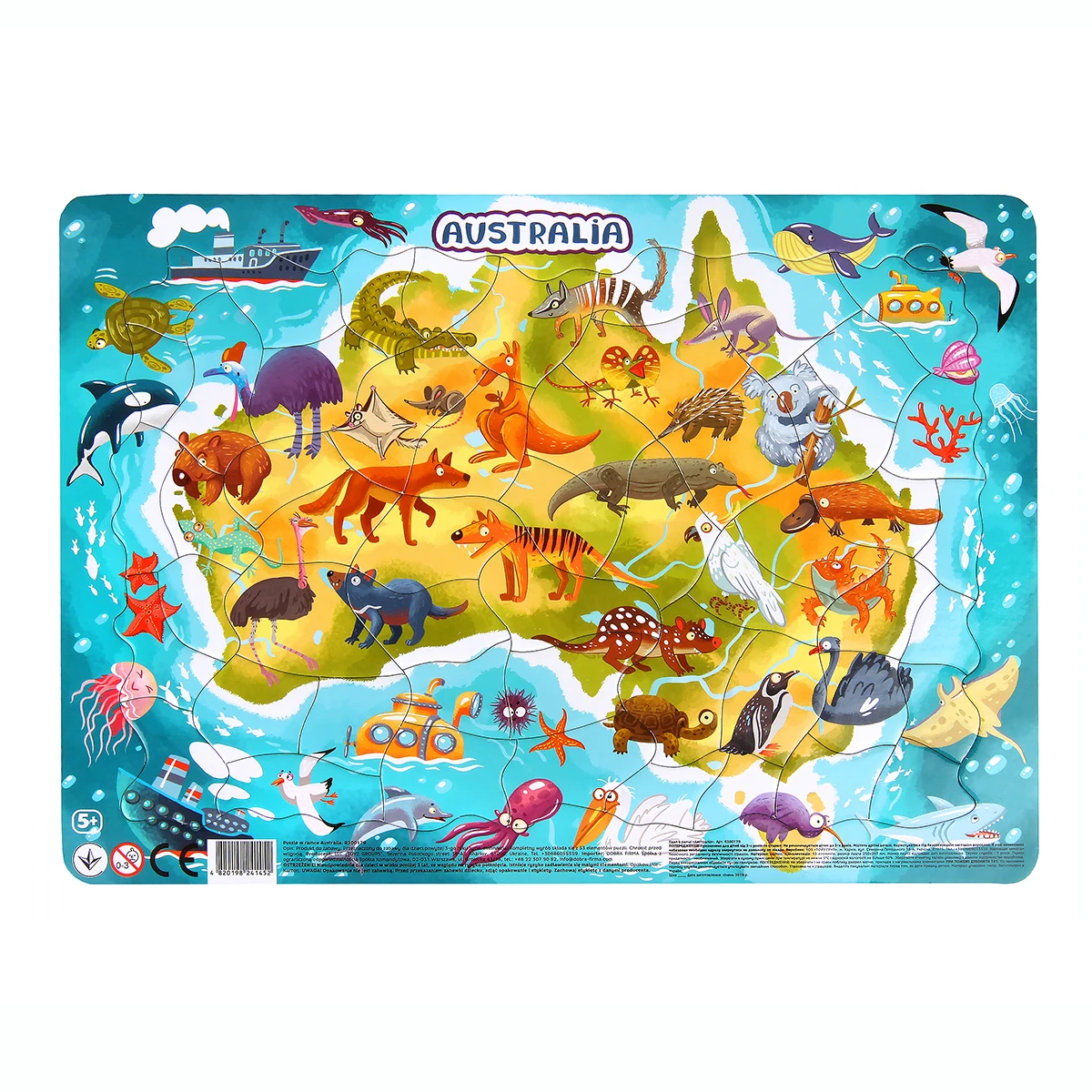 Пазл в рамке Dodo &quotАвстралия&quot 53 элемента 21х30 см R300179 | Игрушки и хобби