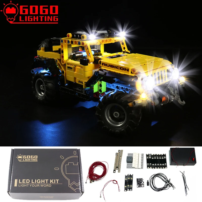 

GOGOLIGHTING Brand LED Light Up Kit For Lego 42122 JEEP SUV Off-Road Vehicle Building Blocks Lamp Set Toys(Only Light No Model)