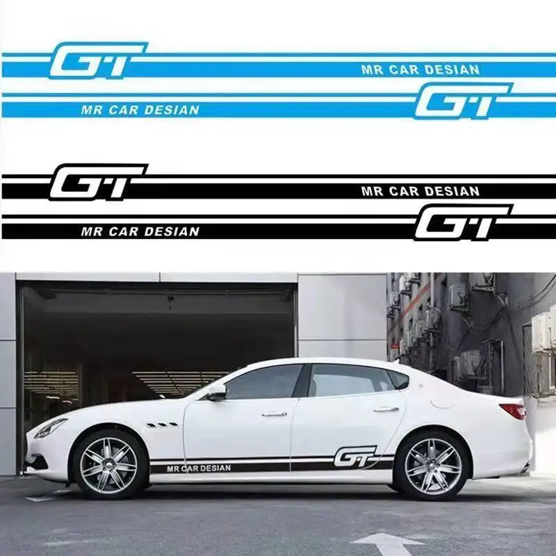 

Creative Mr Car Design Car stickers On Car Side Skirt,DIY Make Up Decor GT Decals Vinyl Sticker Car Styling Accessories