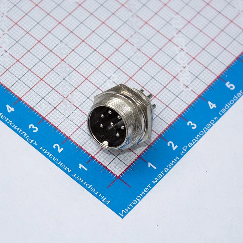 GX16-7B - вилочное гнездо на панель 7-пин &quotпапа&quot -10127 |