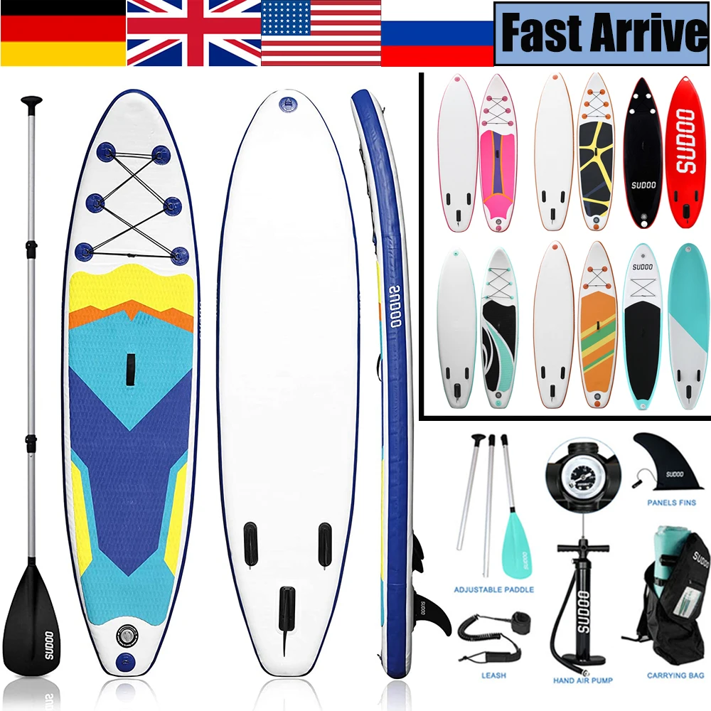 

Inflatable SUP Stand Up Paddle Board, Surfing Paddle Boards 300cmx76cmx 15cm for All Skill Levels for Youth & Adult & Kids Surf