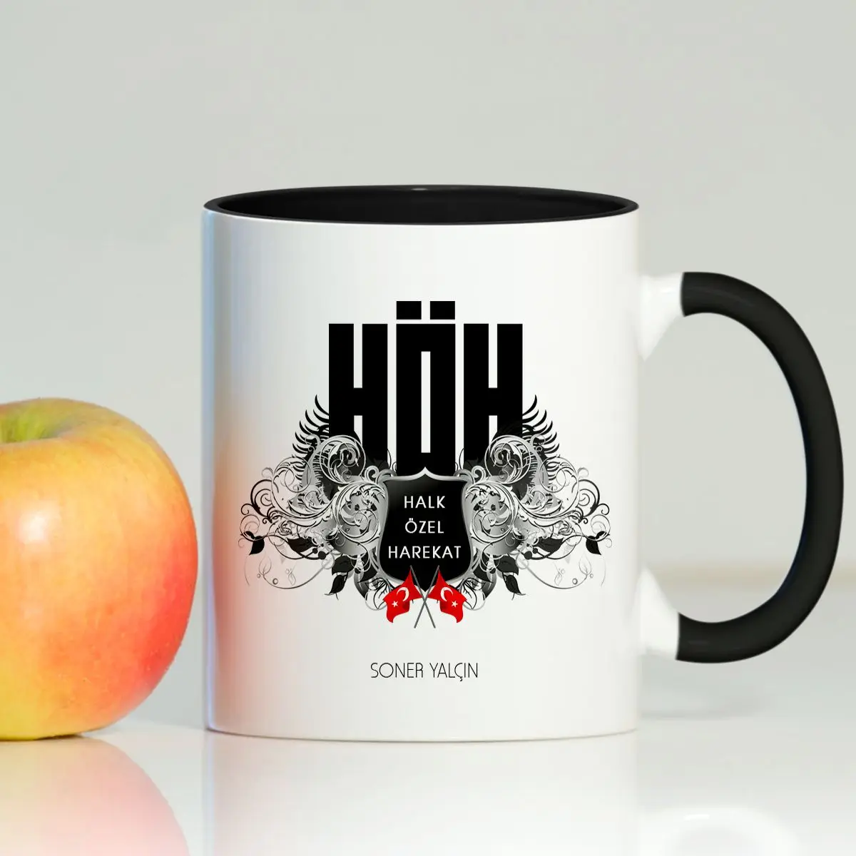 

Персонализированная фольклорная пользовательская шароварная черная чашка-002