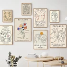 Ретро-постеры и принты Анри матиссе Пикассо, абстрактные женские настенные художественные линии, холщовые картины, картины для гостиной, домашний декор