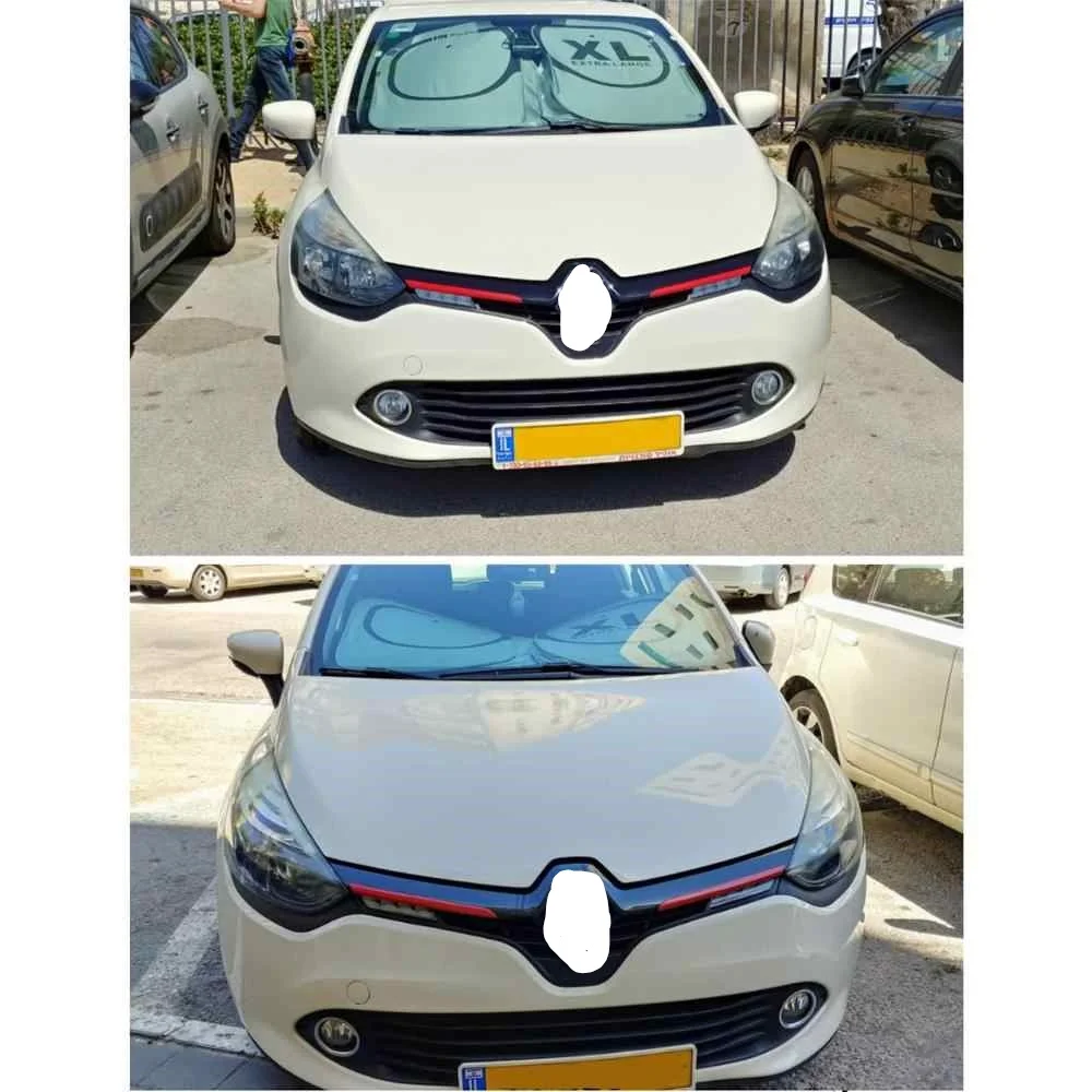 1 пара передняя решетка радиатора из нержавеющей стали для Clio IV 2012-2016 | Автомобили