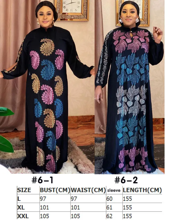 

LQT06 DHL-Long Sleeves dress Dubai Women stretch +chiffon long rope dress stones pattern Africa Boubou Robe