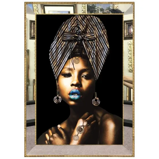 Goedkoop Luxe Spiegel Omlijst Digitale Canvas Schilderij 70*100 Cm